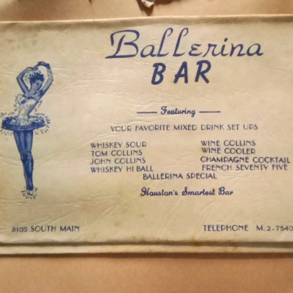 Table menu vintage